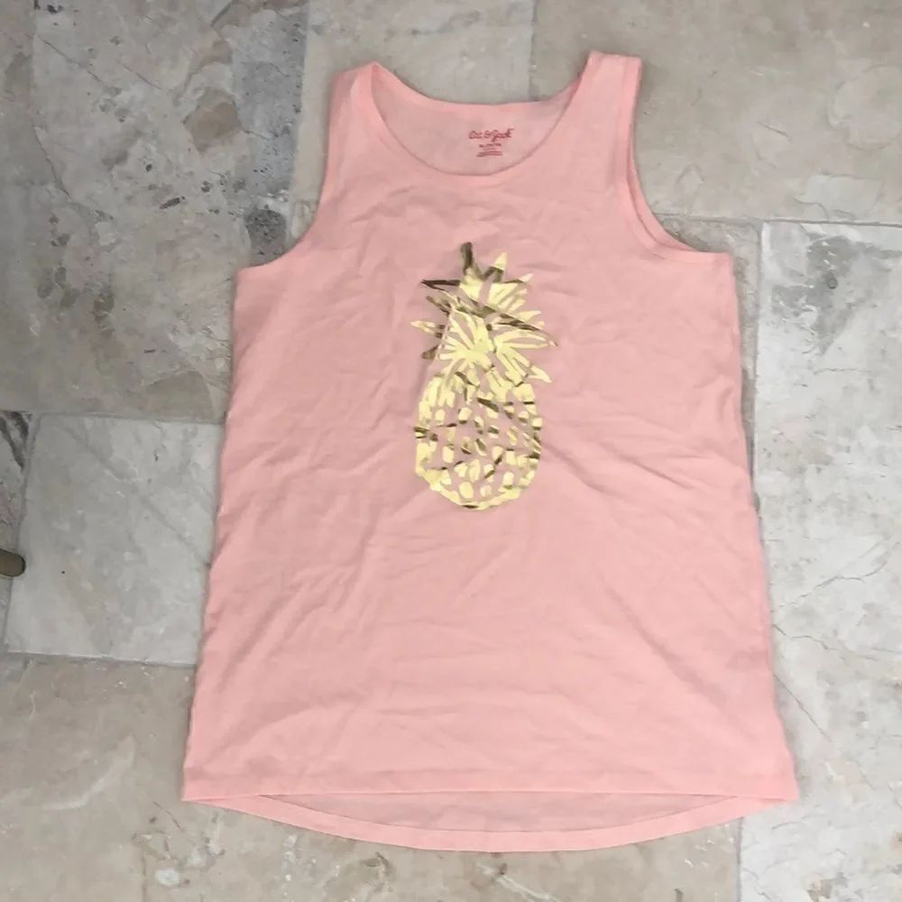 Cat and Jack pineapple tank top sz 14-16 new